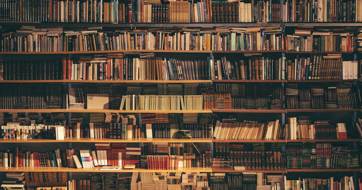 図書館に並ぶたくさんの本